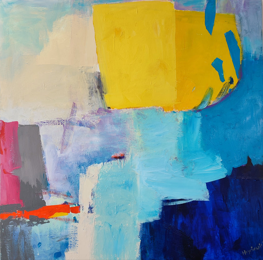 Anna Hryniewicz - 'Composition with yellow shape 2022'