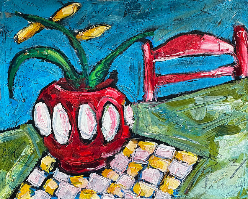 John O’Donnell - 'Yellow Chequered Placemat'