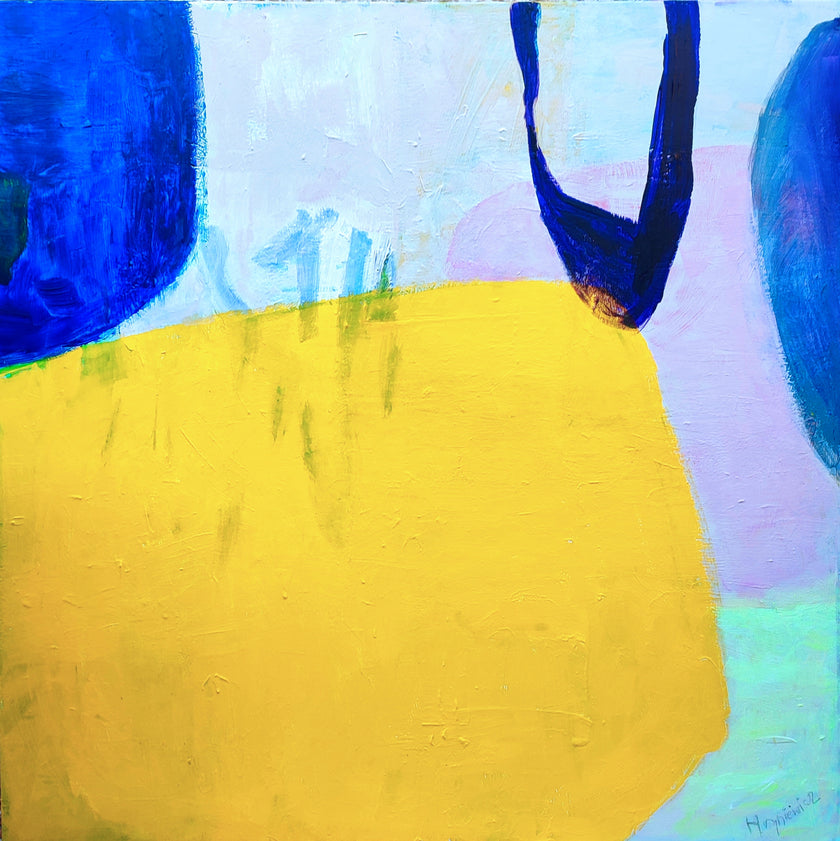 Anna Hryniewicz - 'Composition with big yellow shape 2022'