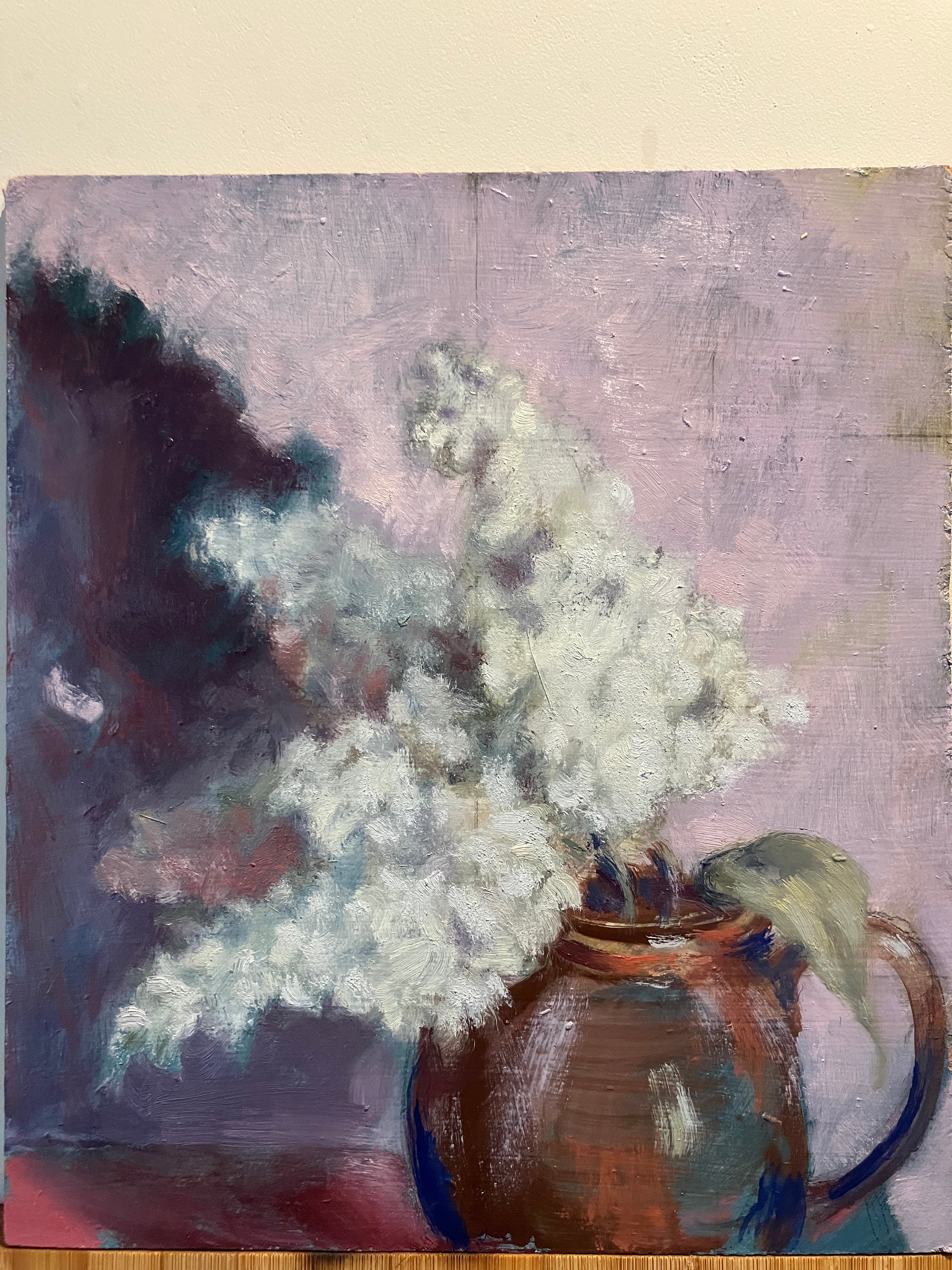 Suzanne Osborne - 'First lilacs, white'